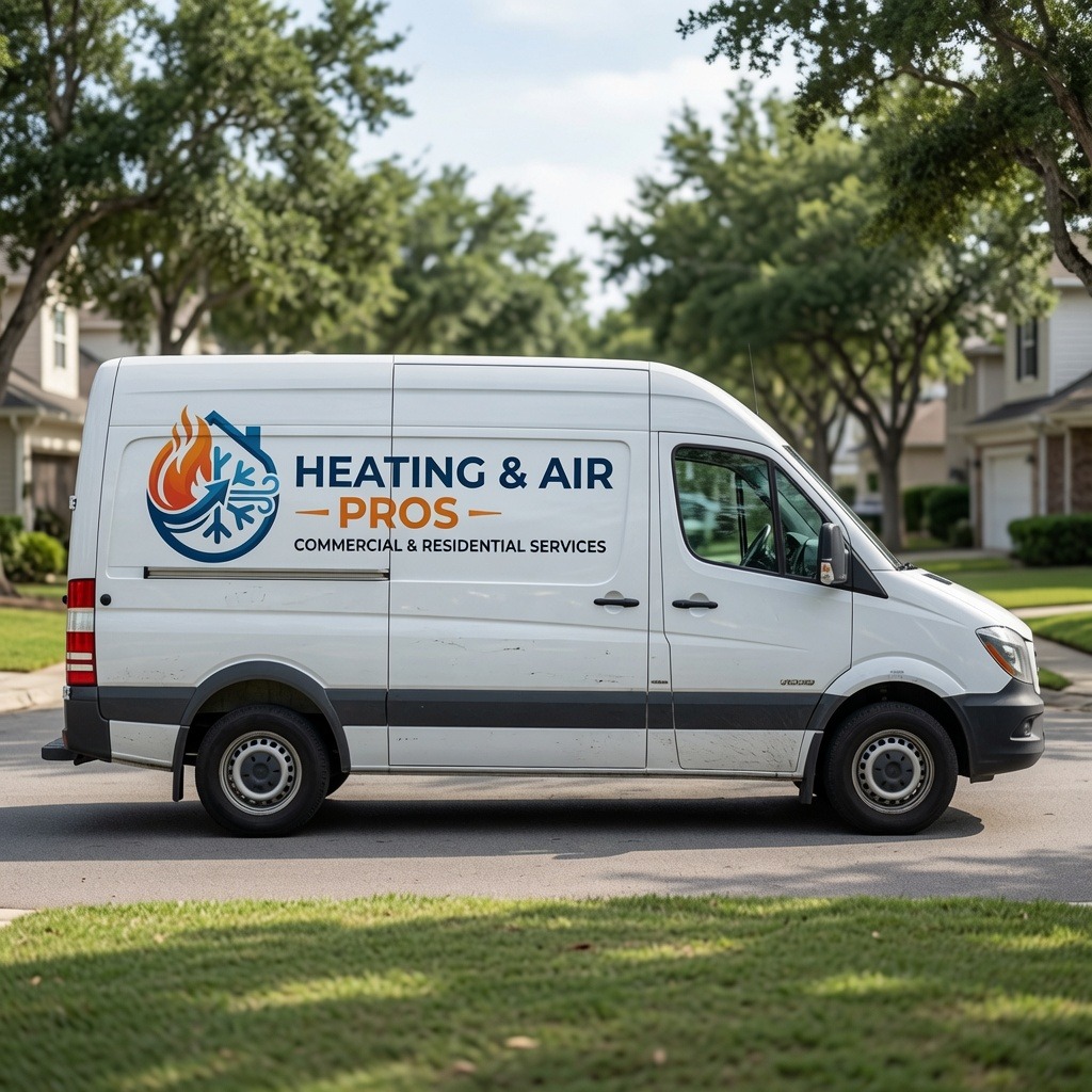 Local heating and air service van serving El Mirage